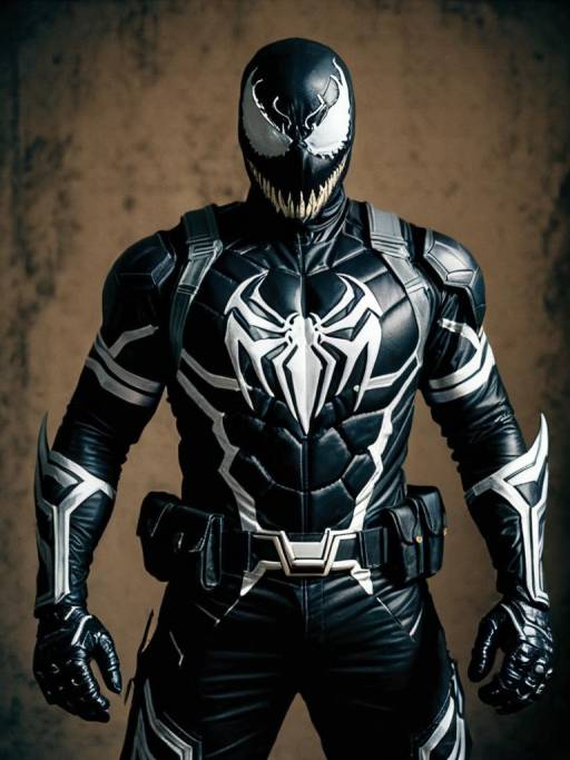 Realistic Agent Venom Cosplay Photo
