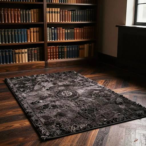 Masculine Rug in Vintage Study