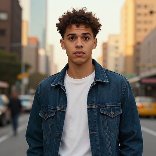 Confident Young Adult in Urban Streetwear