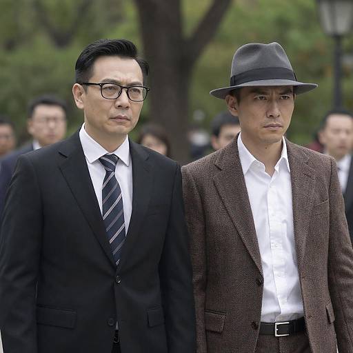 Intense Encounter: Park Portrait of Two Men