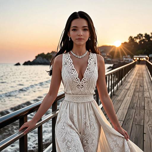Elegant Woman in Chic White Jumpsuit