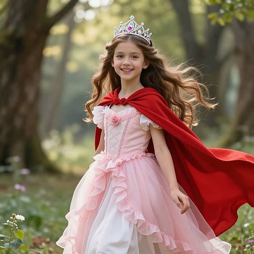 Enchanting Girl in Magical Forest