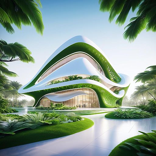 Futuristic Sustainable Exhibition Space Design Futuristic Sustainable Exhibition Space Design