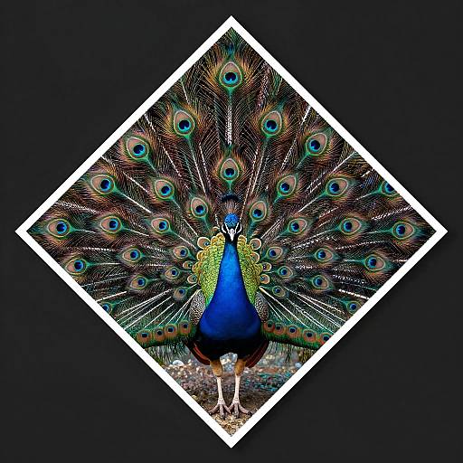 Psychedelic Peacock Diamond Print