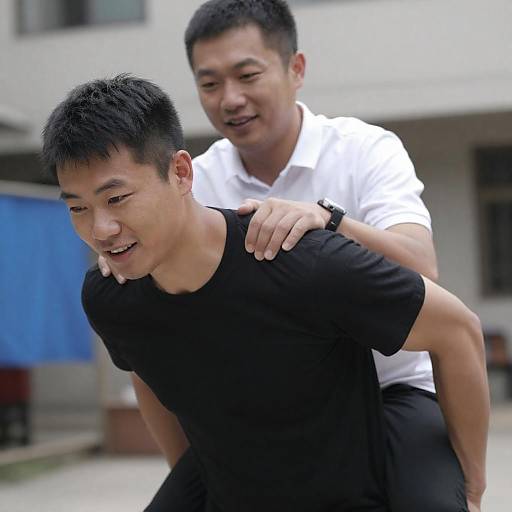 Playful Moment Between Two Friends