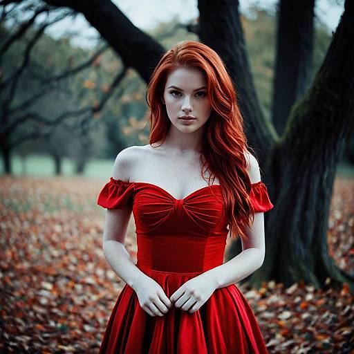 Enchanting Halloween Look with Red Hair