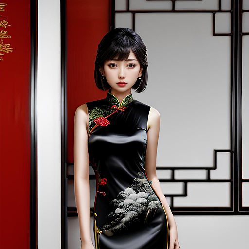 Futuristic Tech Mogul in Cheongsam