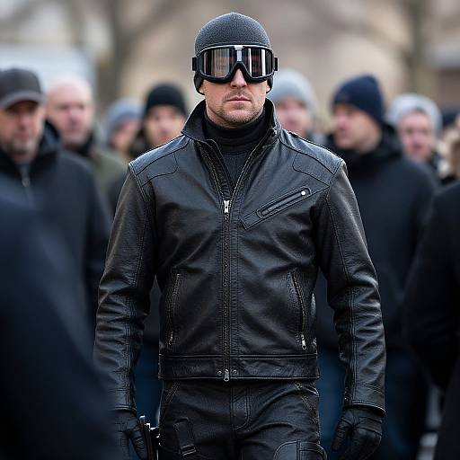 Winter Soldier in Leather Jacket