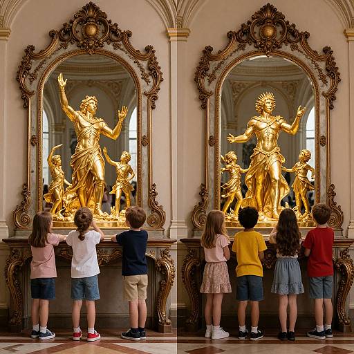 Children Revealing Hidden Talents Statues