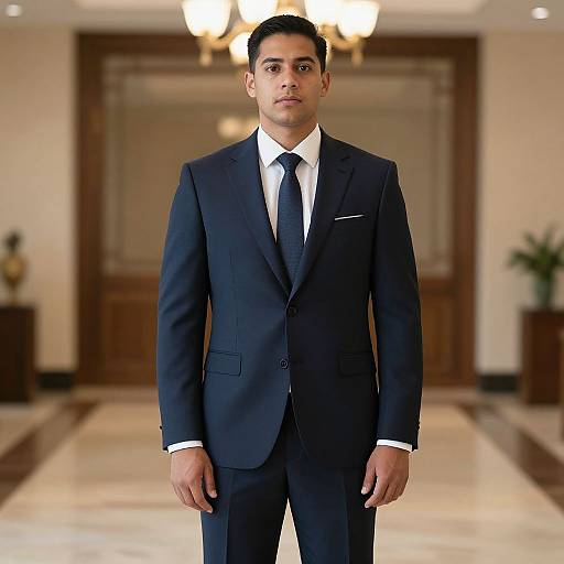 Man in Formal Suit and Tie