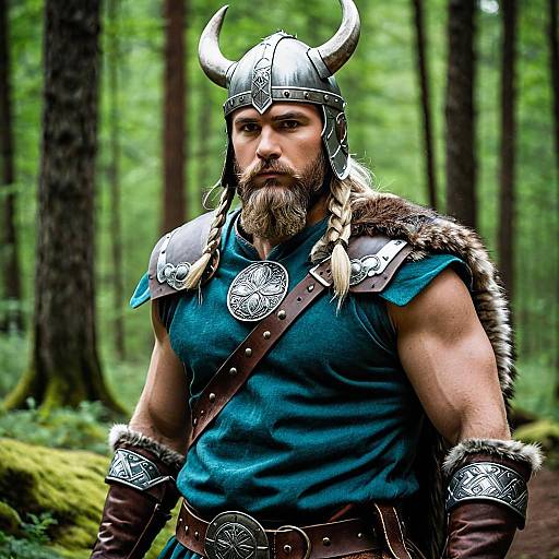 Muscular Viking Warrior Cosplay Portrait