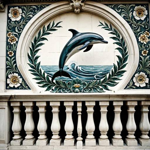 Ceramic Mural of Dolphin in Harmony
