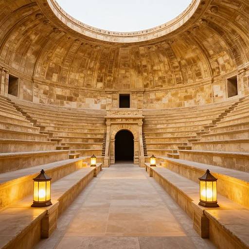 Sunlit Ancient Golden Amphitheater
