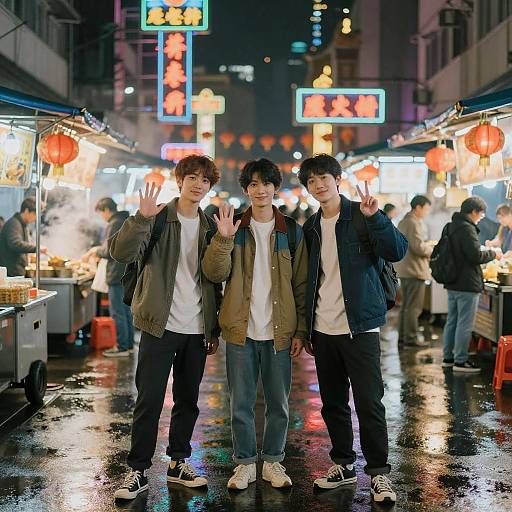 Candid Street Style in Neon Markets