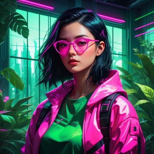 Cyberpunk Portrait of a Young Woman