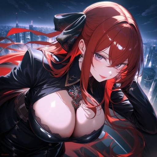 Nighttime Aesthetic Anime Portrait of Kurisu