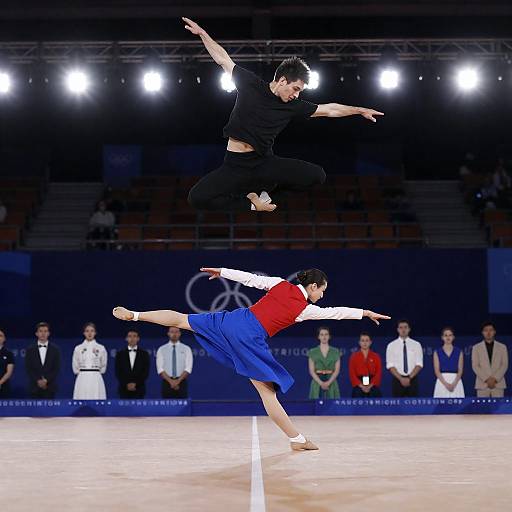 Dynamic Mid-Air Dance Performance Photograph