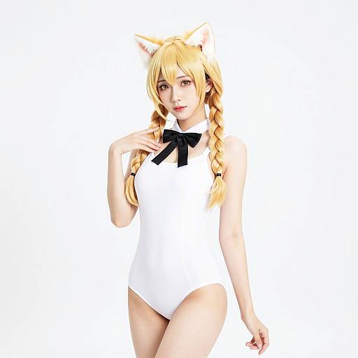 Anime-Inspired Swimwear Cosplay Design