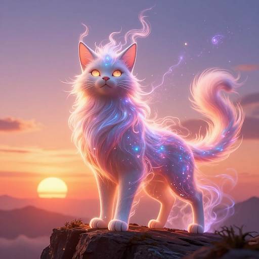 Majestic Mythical Feline Spirit