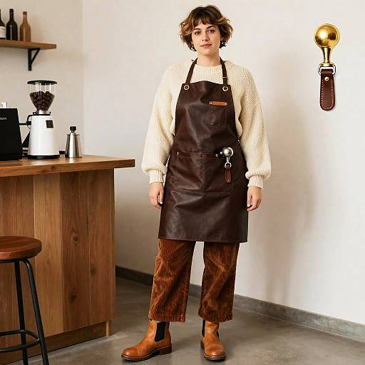 Cozy Hygge Barista in Corduroy