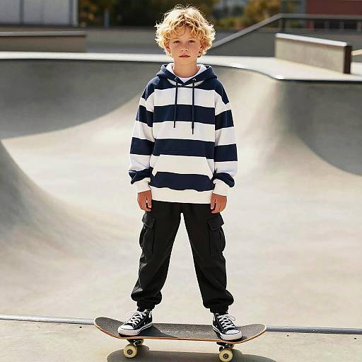 Teen Boy With Golden Blonde Hairstyle