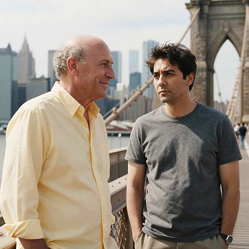 City Bridge Portrait of Two Men