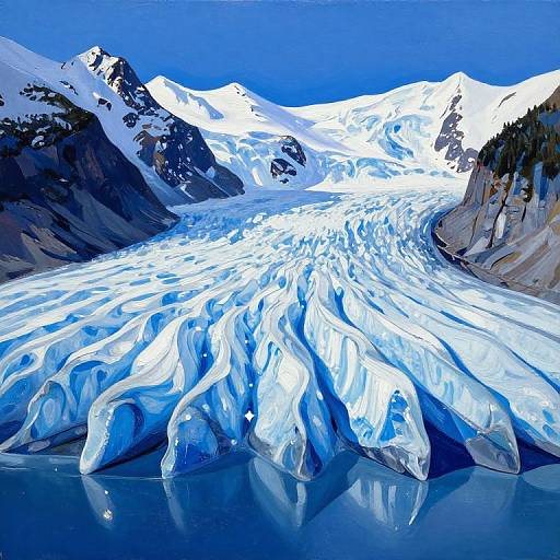 Crowfoot Glacier Acrylic Painting