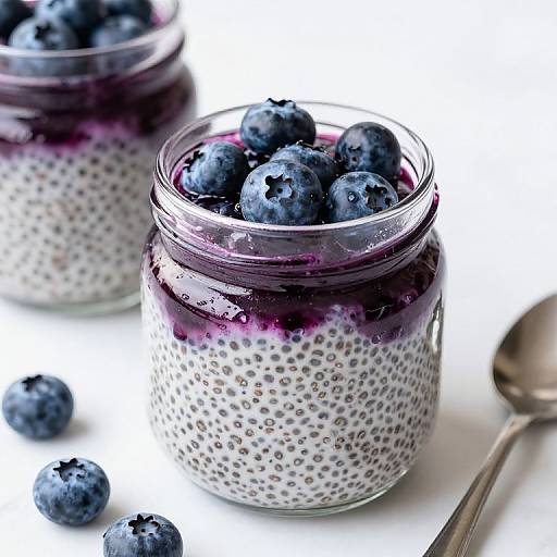 Blueberry Chia Jam with Coconut Chia Pudding