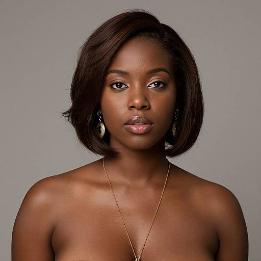 Realistic Brown Sugar Hairstyle Portrait