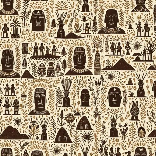 Indigenous Australian and Polynesian Landmark Pattern