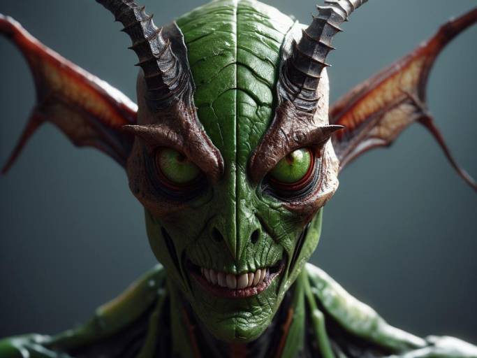 Demon Mantis Portrait in Hyper Realism
