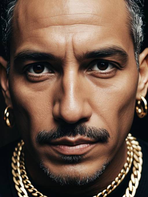 Photorealistic Headshot of Man with Jewelry