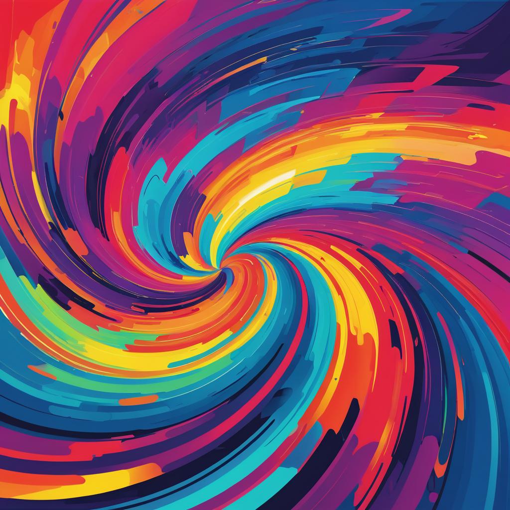 Vibrant Abstract Tornado Art Creation