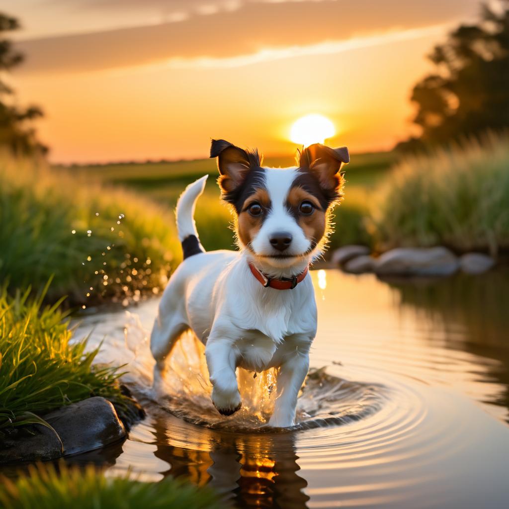 Captivating Jack Russell at Sunset