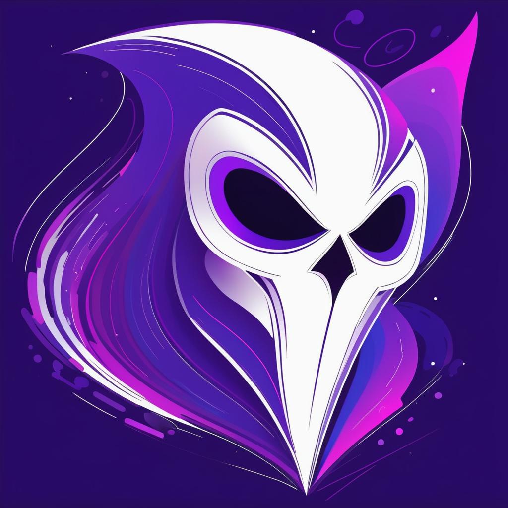 Vibrant Purple and White Specter Art