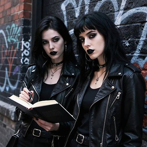 Edgy Urban Portrait of Two Women
