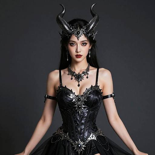 Woman in Dark Fantasy Lilith Costume