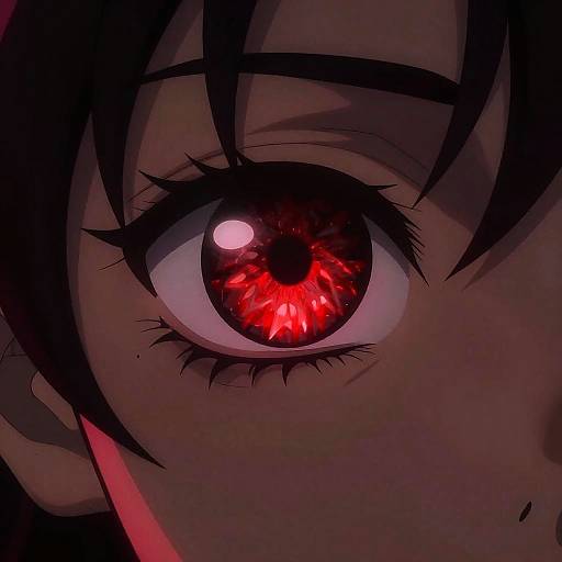 Kaneki Glowing Red Eye Close-Up