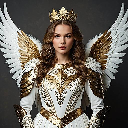 Elegant Female Angel Portrait in Fantasy Style