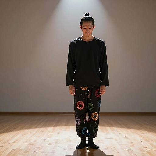 Serious Dancer in Minimalist Setting