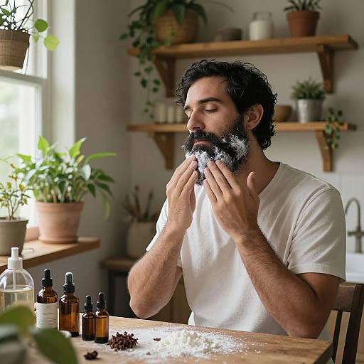 Natural Beard Whitening with Herbal Oils