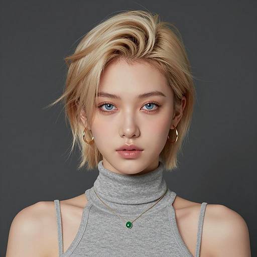 Edgy Modern Woman Portrait in Detail