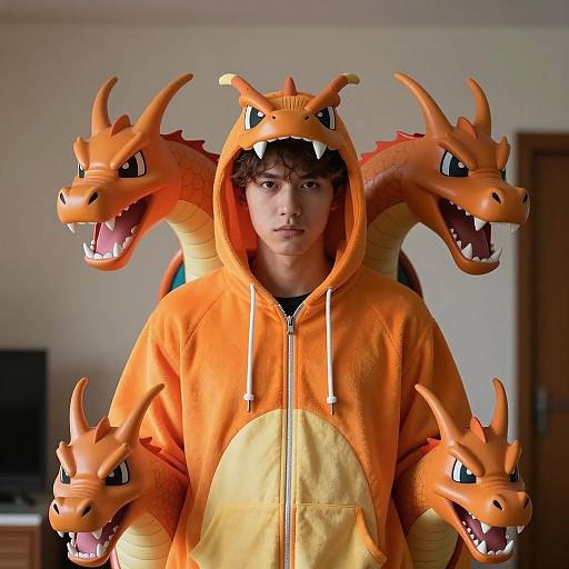 Fierce Charizard Onesie in Dim Light