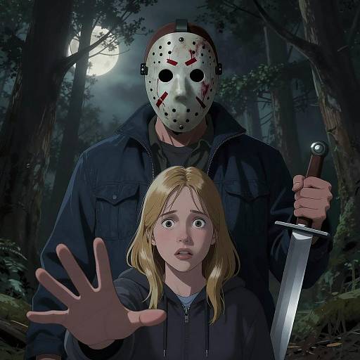 Terrifying Horror Scene Illustration