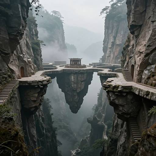 Ethereal Floating Stone Labyrinth