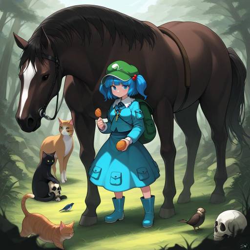 Whimsical Gathering of Creatures and Friends