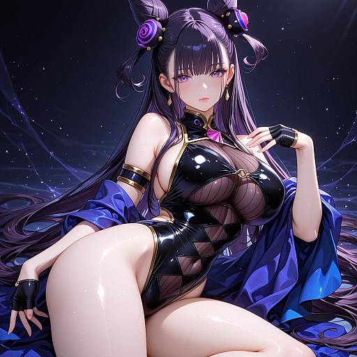 Illustration of Murasaki shikibu (swimsuit rider) (first ascension) (fate), fate/grand order in the style of Akamaru