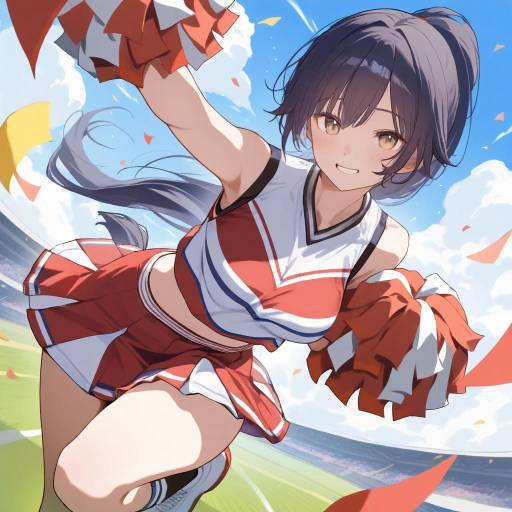 Dynamic Cheerleader Scene with Hinata