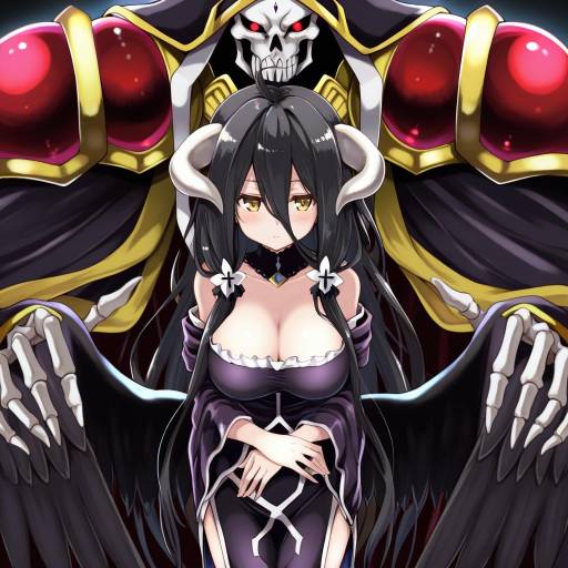 Illustration of Ainz ooal gown, overlord (maruyama) in the style of Amano kouki