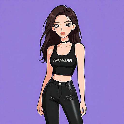 Edgy Woman in Streetwear Fashion